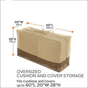 Classic Accessories 55-648-051501-00 Veranda Patio Cushion and Cover Storage Bag, Oversized