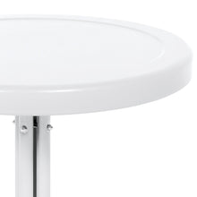 Best Choice Products 22in Modern Round Metal Side Table w/ UV and Weather Resistant Finish - White