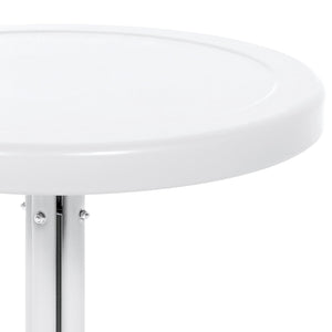 Best Choice Products 22in Modern Round Metal Side Table w/ UV and Weather Resistant Finish - White