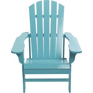 Classic Turquoise Painted Wood Adirondack Chair