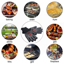 ICCKER Grill Gloves - 932&deg;F Extremely Heat Resistant BBQ Gloves, 14" Grilling Cooking Gloves, Premium Insulated and Anti-Slip Aramid Oven Mitts, 1 Pair