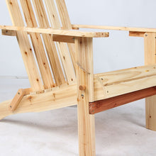 Wooden Adirondack Chair With Clear Lacquer Painted Garden Furniture
