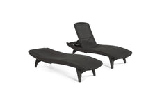 Keter Pacific 2-Pack All-weather Adjustable Outdoor Patio Chaise Lounge Furniture, Graphite