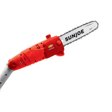 Snow Joe SWJ803E-RED 10" 8-Amp Multi-Angle Telescopic Electric Pole Chain Saw, Red
