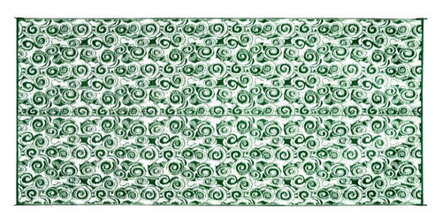 Camco 42840 Reversible Outdoor Mat (8' x 16', Green Swirl)