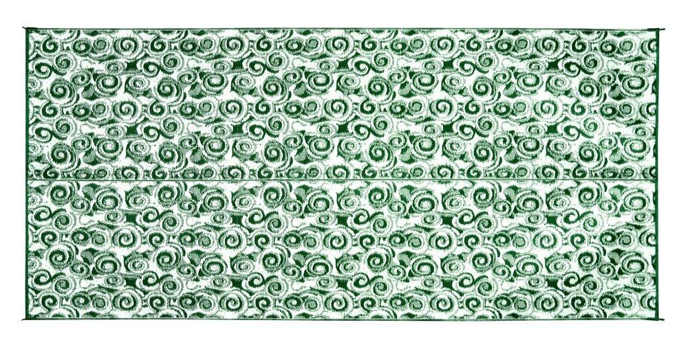 Camco 42840 Reversible Outdoor Mat (8' x 16', Green Swirl)