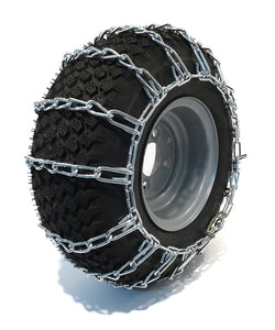 16x6.5-8 TIRE CHAINS 2 Link for John Deere F GX LX X Series Lawn Mower Tractor by The ROP Shop