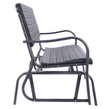 Giantex Swing Glider Porch Chair Steel, Patio Loveseat Bench for 2 Person, Rocking Glider Bench Seating