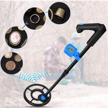 Easy to Operate LCD Metal Detector for Kids and Adults, Sound Mode, LCD Alert, Light Weight, Perfect for Beginners, Find Artifacts, Gold, Coins, Antiques-Blue/Black
