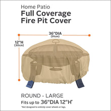 Classic Accessories Terrazzo Full Coverage Round Fire Pit Cover - All Weather Protection Outdoor Cover, Large, 36-Inch (59912-EC)