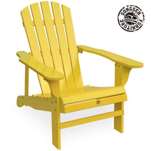 AZBRO Outdoor Wooden Adirondack Chair Lawn Patio Deck Garden Furniture, Lemon Yellow