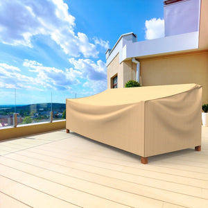 Budge Chelsea Outdoor Patio Sofa Cover, Extra Extra Large (Tan)