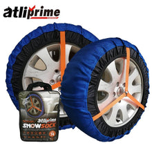 atliprime 2pcs Anti-Skid Safety Ice Mud Tires Snow Chains Auto Snow Chains Fabric Tire Chains Auto Snow Sock on Ice and Snowy Road (AT-SB74)