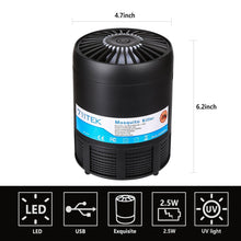 Mosquito Killer, 711TEK USB Powered Non-toxic UV LED Insect Killer, Electronic Mosquito Trap Lamp, Bug Zapper with Eco-friendly for Indoor Use Black