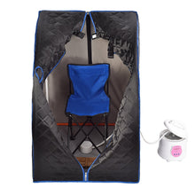 SUNCOO 2L Portable Home Steam Sauna Spa Full Body Slimming Loss Weight Detox Therapy (Black)