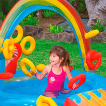 Intex Rainbow Ring Inflatable Play Center, 117" X 76" X 53", for Ages 2+