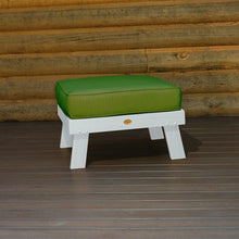 Highwood Pocono Deep Seating Ottoman, Charleston Green with Sunbrella Dupione Bamboo Cushions