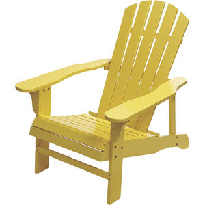 Classic Yellow Painted Wood Adirondack Chair