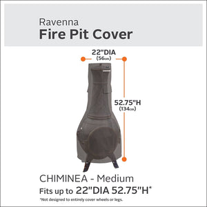 Classic Accessories Ravenna Outdoor Chiminea Cover - Premium Outdoor Cover with Durable and Water Resistant Fabric, Medium (55-813-035101-EC)