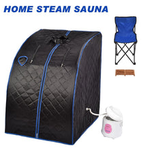 SUNCOO 2L Portable Home Steam Sauna Spa Full Body Slimming Loss Weight Detox Therapy (Black)