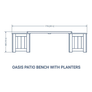 Backyard Discovery All Cedar Patio Bench with Planters