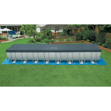 Intex 32ft X 16ft X 52in Ultra Frame Rectangular Pool Set with Sand Filter Pump, Ladder, Ground Cloth and Pool Cover