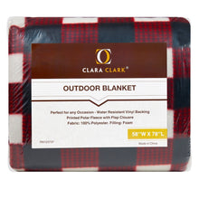 Clara Clark 58" x 78" Camping Beach Picnic Outdoor Blanket, X-Large, Red Plaid