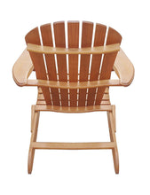 Solid Eucalyptus Wood Foldable Adirondack Chair in Natural Color. Ergonomic design and Can be folded for storage or bringing to picnics by Amayo Home