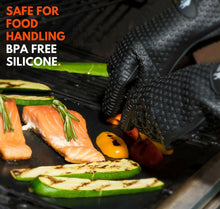 Professional Grade BBQ Mat, Gloves, and Claws | Grilling Accessories | Grill Glove, Mats, and Meat Claw Sets | Barbecue Gloves with 2 BBQ Mats for Grills and 2 Pork Shredders | Easy-Clean Grilling Tools