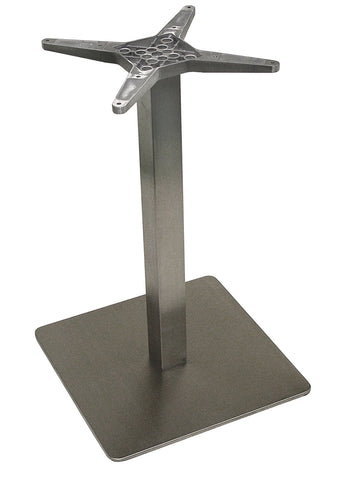 ATC Futura Square Stainless Steel Low Profile Table Base, 20" x 20" Base x 28-1/2" H