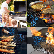 simdevanma Oven Gloves Heat Resistant Cooking Mitts-BBQ Grilling Big Green Egg- Fireplace Accessories and Welding,Cut Resistant and Forearm Protection with High Performance Heat Resistance