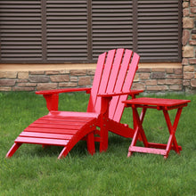 AZBRO Outdoor Wooden Adirondack Chair Lawn Patio Deck Garden Furniture, Red