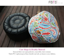 Inflatable Stool Ottoman Portable Travel Bean Bag Cushion Indoor/Outdoor Round Inflatable Footstool for Kids and Adults Foot Rest Stool Used for Camping Patio Home Yoga Meditation by FBTS Prime