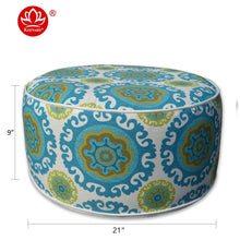 Kozyard Inflatable Stool Ottoman Used for Indoor or Outdoor, Kids or Adults, Camping or Home (Blue)