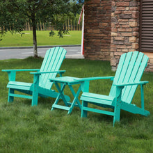 Songsen Fashion Outdoor Wood adirondack chairs Ottoman Patio Deck Garden Furniture (Adult,Turquoise)
