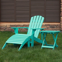 Songsen Fashion Outdoor Wood adirondack chairs Ottoman Patio Deck Garden Furniture (Adult,Turquoise)