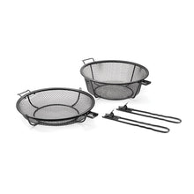 Outset 76182 Chef's Jumbo Outdoor Grill Basket and Skillet with Removable Handles
