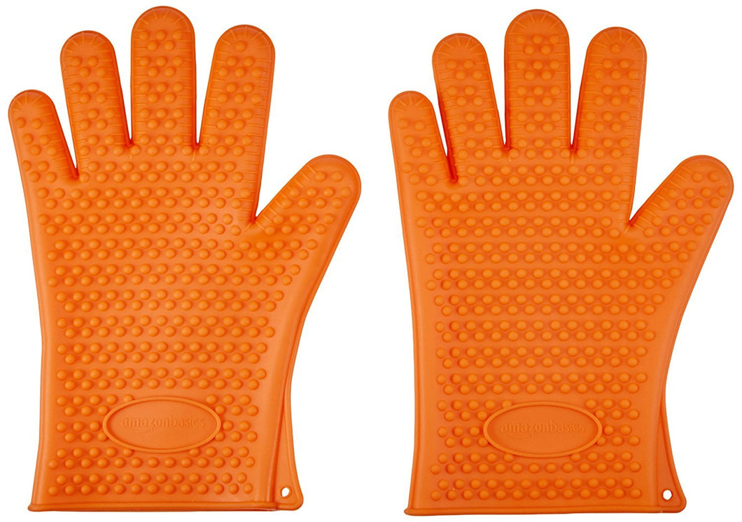 AmazonBasics Silicone BBQ Gloves, One Pair