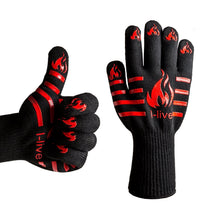 I-Live 932&deg;F Extreme Heat Resistant Gloves Set of 2 - Kitchen/Outdoor Hand Protection Gloves with Five Fingers - Use As Oven Glove, Pot Holders, BBQ Grilling Gloves for Grilling,Cooking,Backing