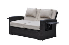 Courtyard Casual Miranda Outdoor Loveseat to Daybed Combo with Cushions