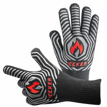 ICCKER Grill Gloves - 932&deg;F Extremely Heat Resistant BBQ Gloves, 14" Grilling Cooking Gloves, Premium Insulated and Anti-Slip Aramid Oven Mitts, 1 Pair
