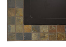 AZ Patio GFT-60843 30&quot; Propane Square Slate Fire Pit, Slate Top