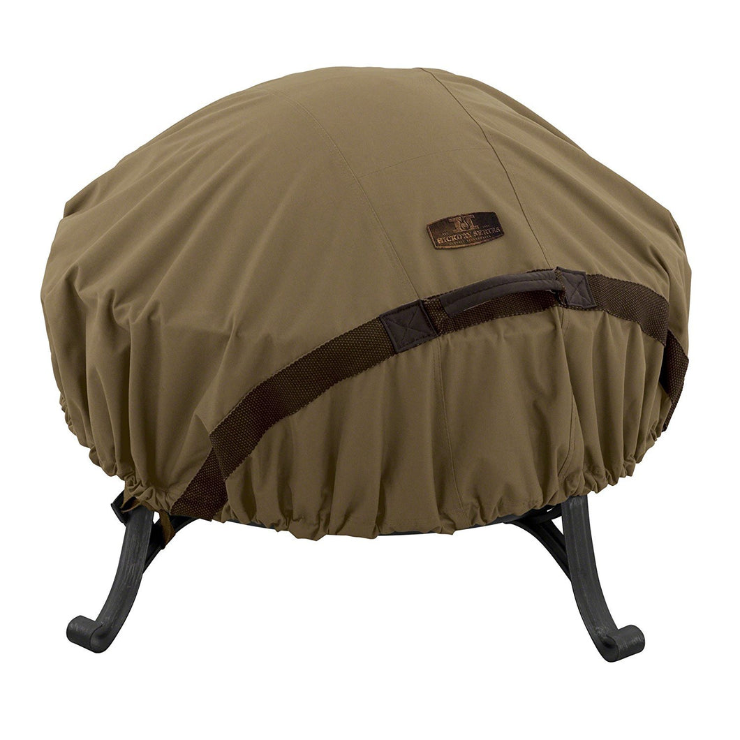 Classic Accessories Hickory Heavy Duty Round Fire Pit Cover - Durable and Water Resistant Patio Cover, Large (55-198-012401-EC)