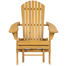 Best Choice Products SKY2254 Outdoor Patio Deck Garden Foldable Adirondack Wood Chair with Pull Out Ottoman