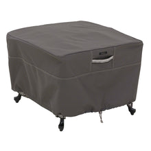 Classic Accessories Ravenna Square Patio Ottoman/Table Cover - Premium Outdoor Furniture Cover with Durable and Water Resistant Fabric, Large (55-169-045101-EC)