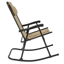 Best Choice Products Folding Rocking Chair Foldable Rocker Outdoor Patio Furniture Beige