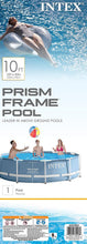 Intex 10' x 30" Prism Frame Round Above Ground Family Summer Swimming Pool