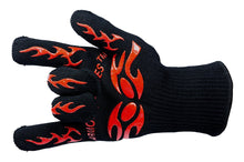 BBQ Extreme Fire and Heat Resistant Grilling, Cooking, Baking and Frying Gloves 932 &deg;F For Fireplace Camping and Oven and Fire Pit by Mael de Cuisine Maximum Hand and Arm Protection - 1 Pair