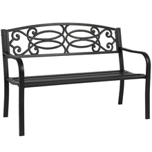 Best Choice Products 50&quot; Outdoor Patio Garden Bench Steel Frame Park Yard Porch Furniture