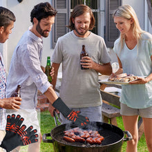 I-Live 932&deg;F Extreme Heat Resistant Gloves Set of 2 - Kitchen/Outdoor Hand Protection Gloves with Five Fingers - Use As Oven Glove, Pot Holders, BBQ Grilling Gloves for Grilling,Cooking,Backing